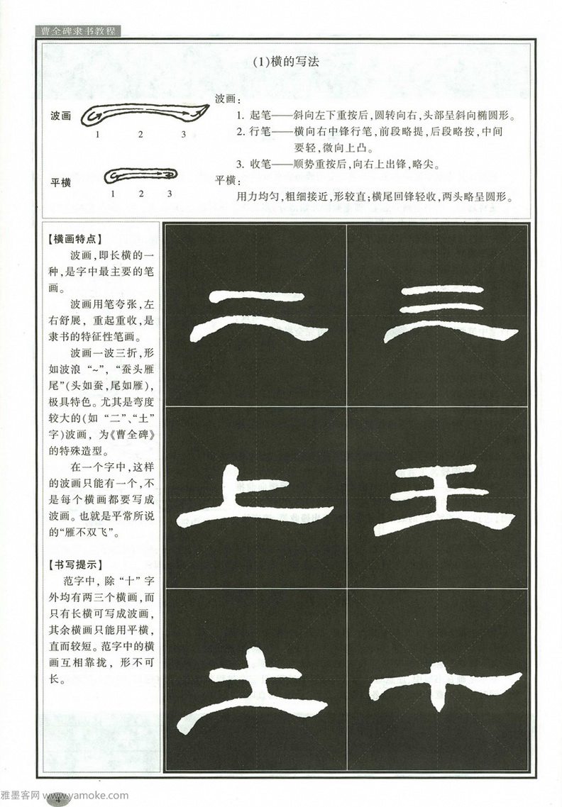 汉隶隶书教程《曹全碑》高清字帖学习