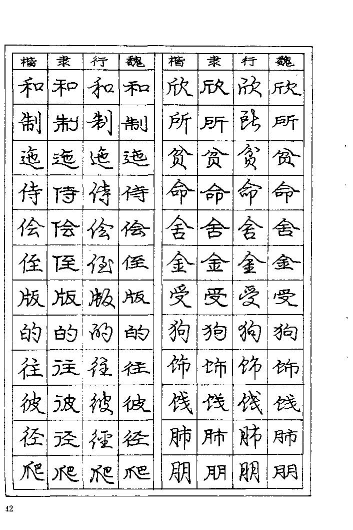 《庞中华钢笔字帖》84版