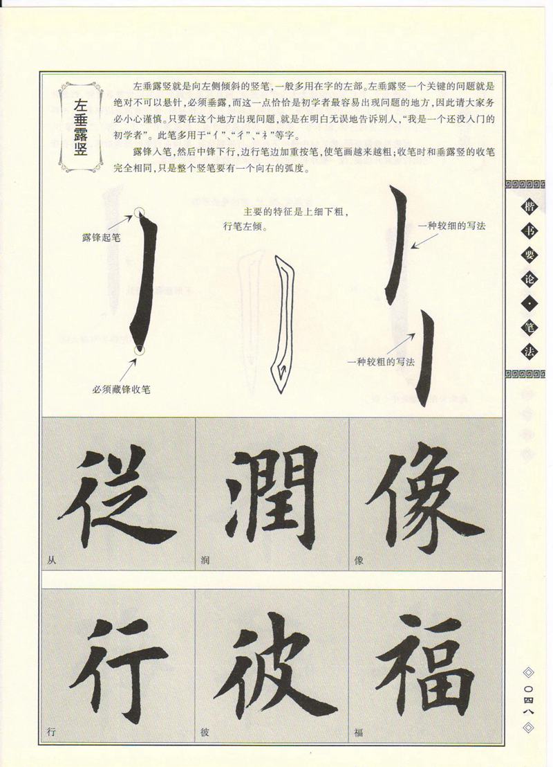 田英章书法专业教程 《楷书要论：笔画》 高清字帖教程