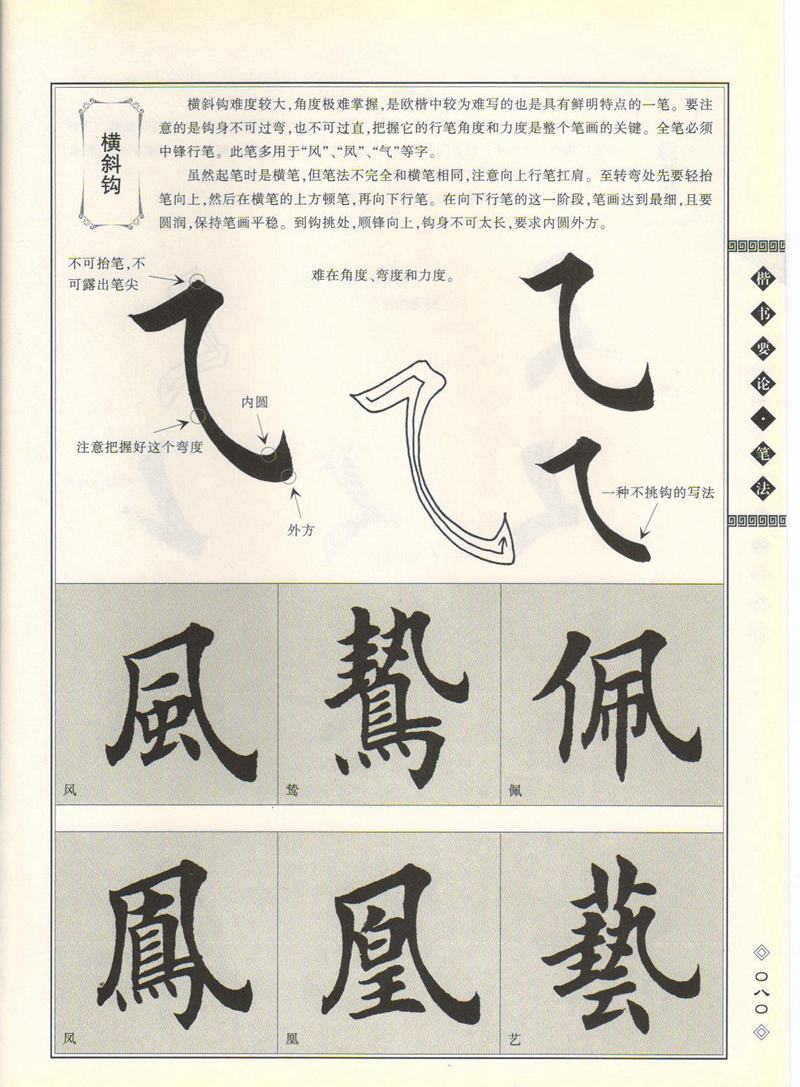 田英章书法专业教程 《楷书要论：笔画》 高清字帖教程