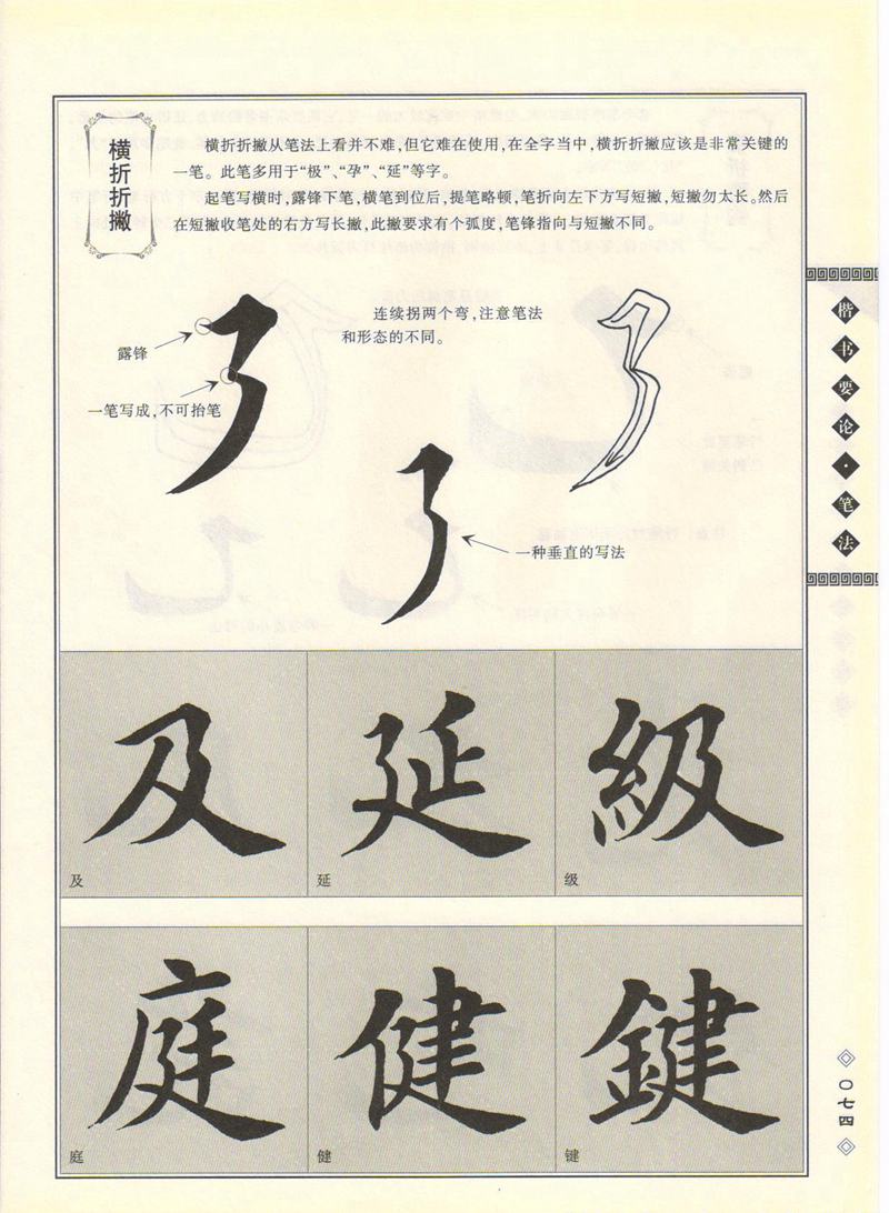 田英章书法专业教程 《楷书要论：笔画》 高清字帖教程
