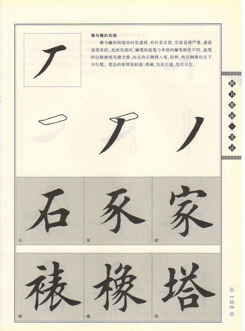 田英章书法专业教程 《楷书要论：笔画》 高清字帖教程