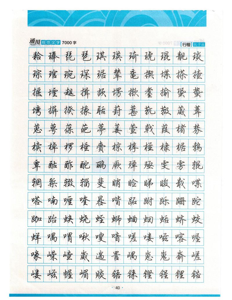 荆霄鹏行楷《7000字》字帖