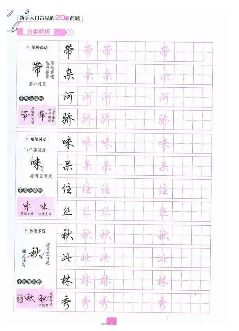 荆霄鹏《新手入门常见的20个问题》行楷