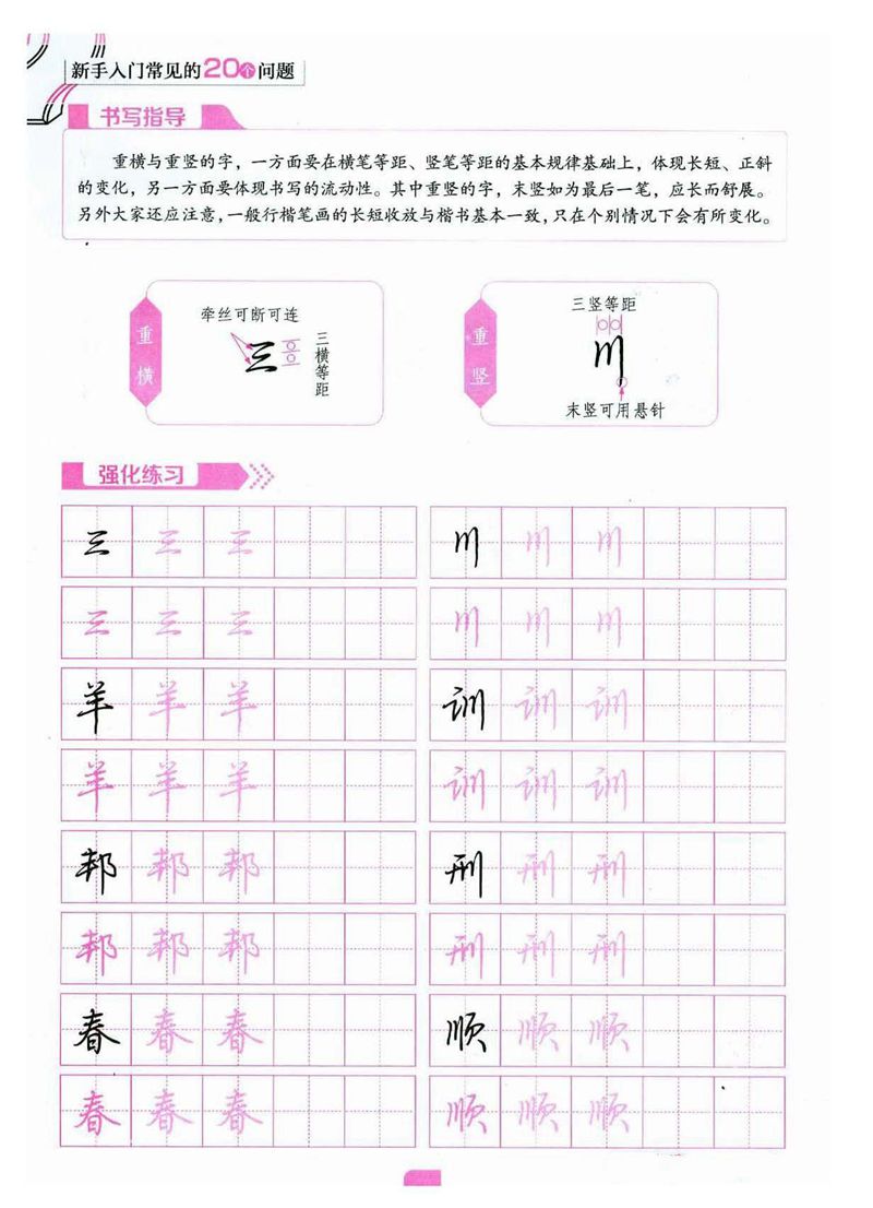 荆霄鹏《新手入门常见的20个问题》行楷