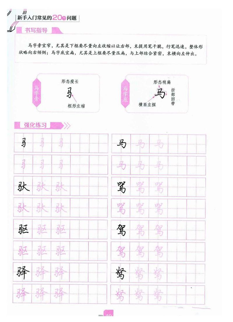 荆霄鹏《新手入门常见的20个问题》行楷