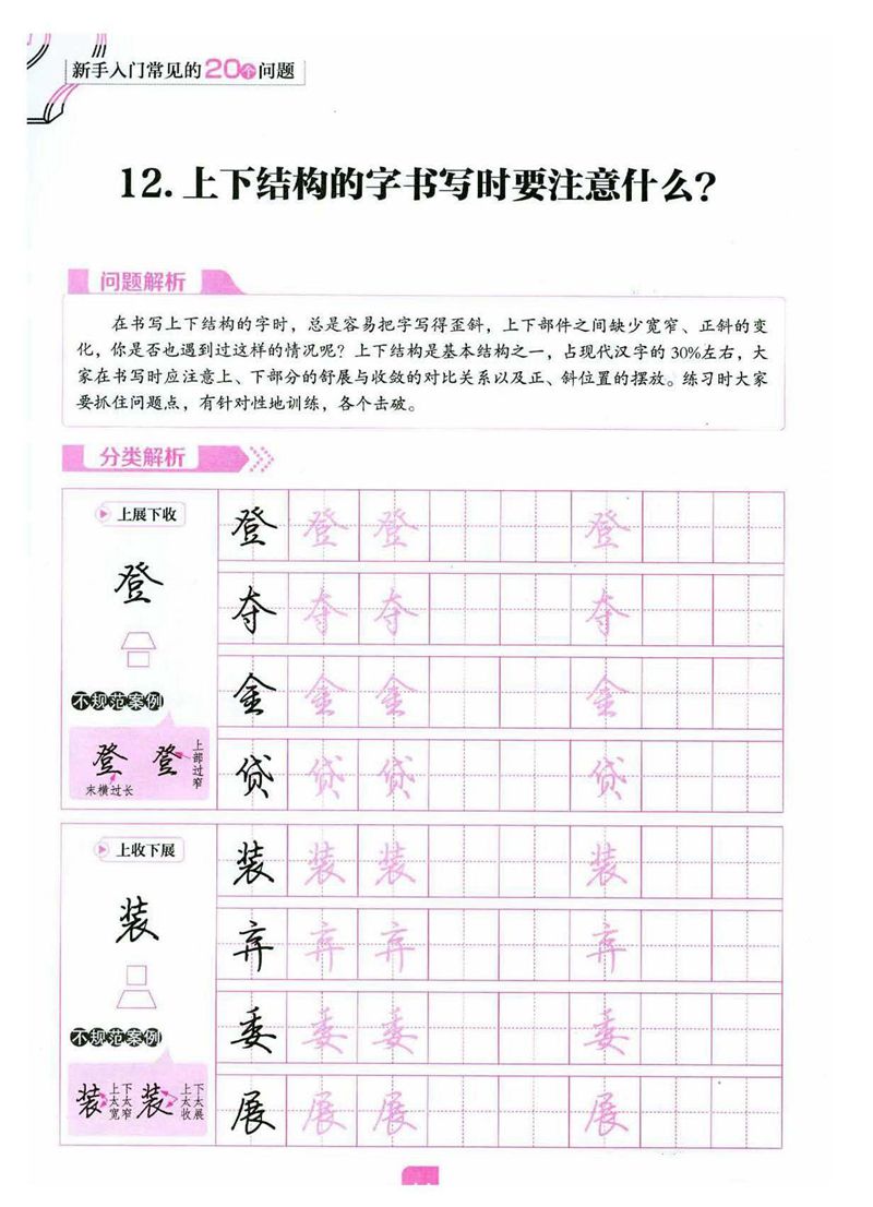 荆霄鹏《新手入门常见的20个问题》行楷