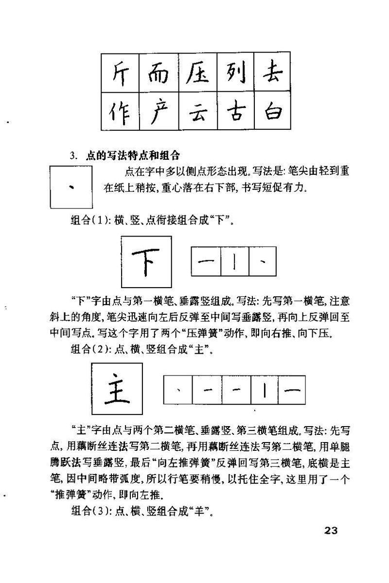 钱沛云 硬笔书法技巧 字帖