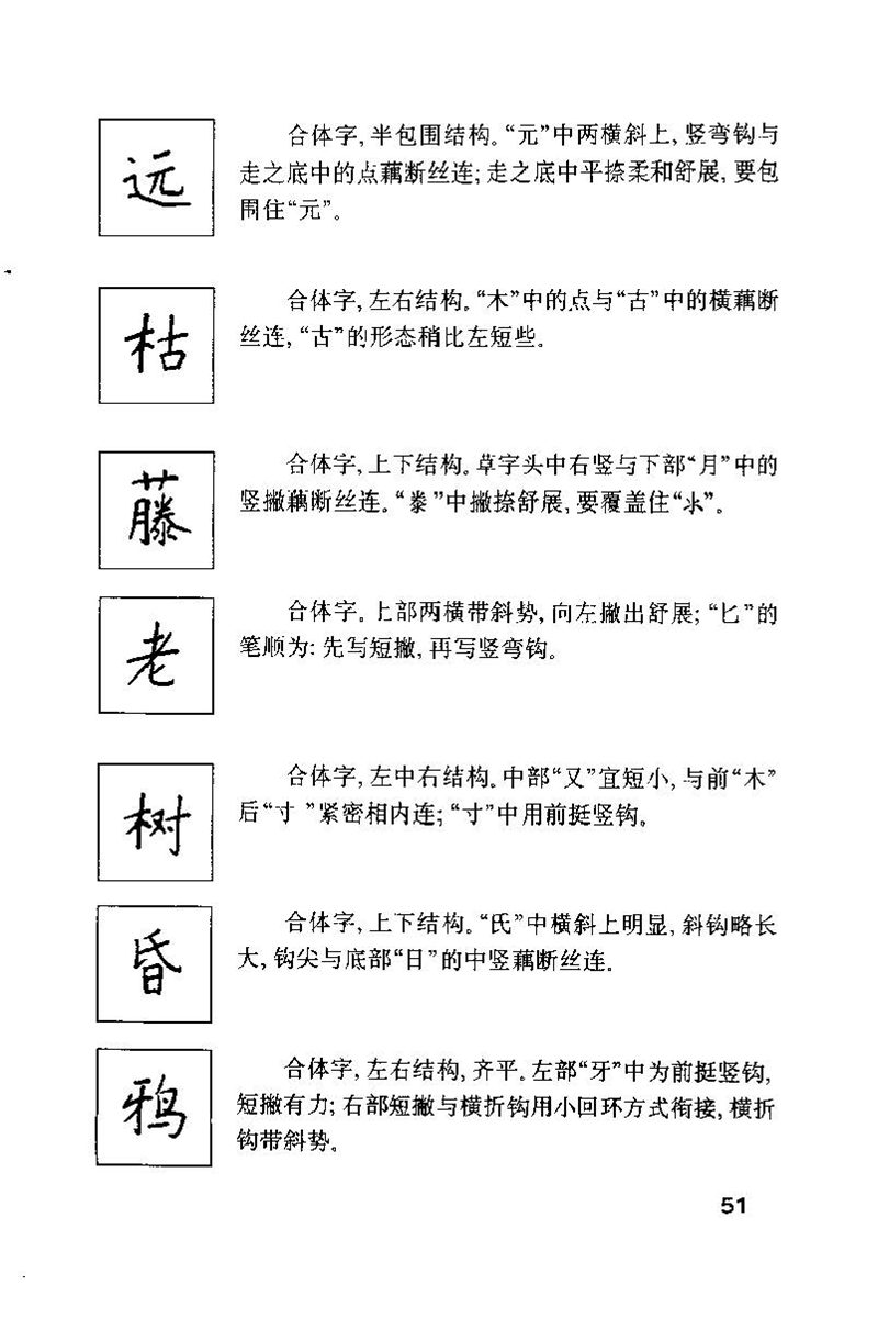 钱沛云 硬笔书法技巧 字帖