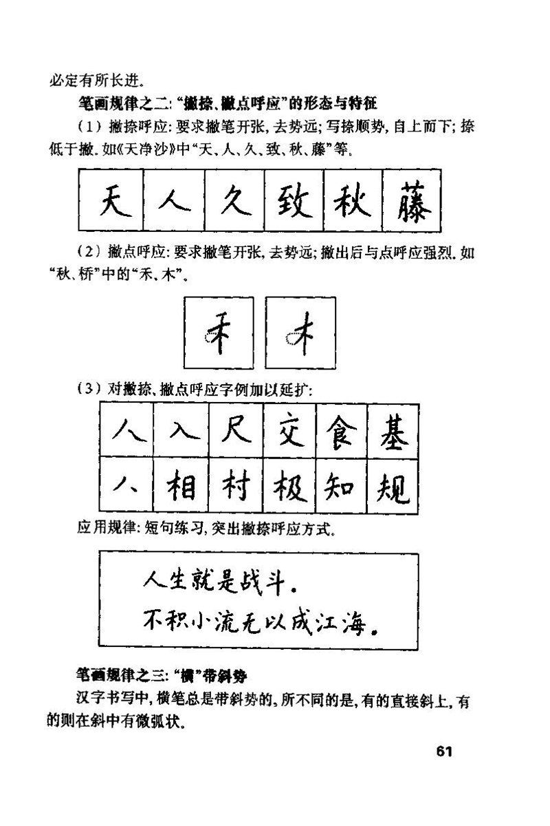 钱沛云 硬笔书法技巧 字帖