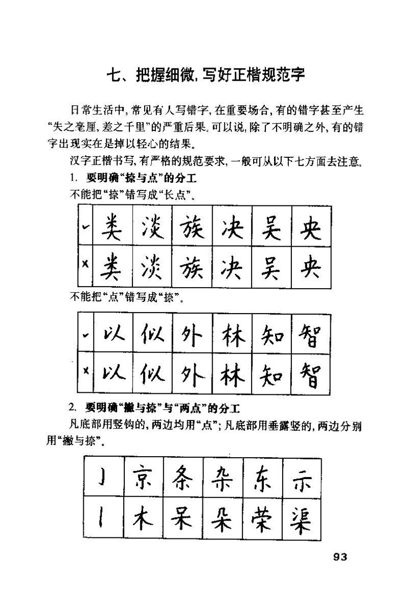 钱沛云 硬笔书法技巧 字帖