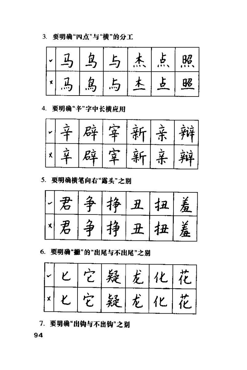 钱沛云 硬笔书法技巧 字帖