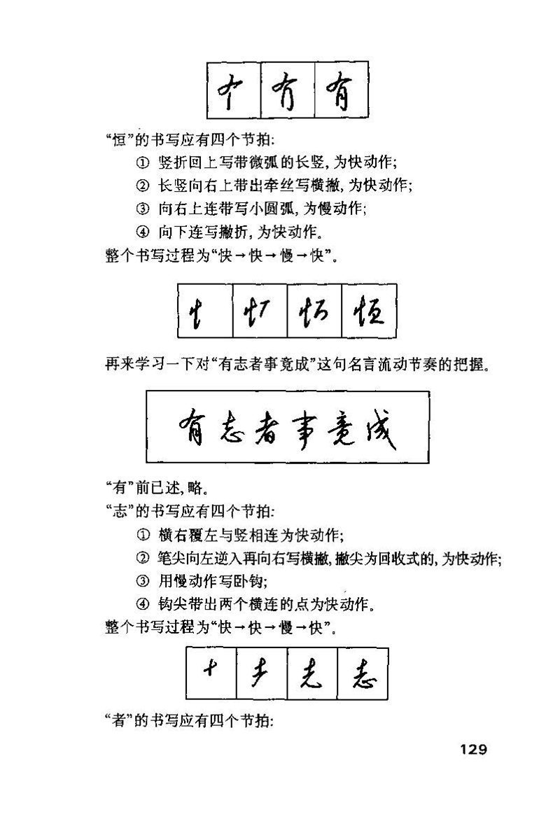 钱沛云 硬笔书法技巧 字帖