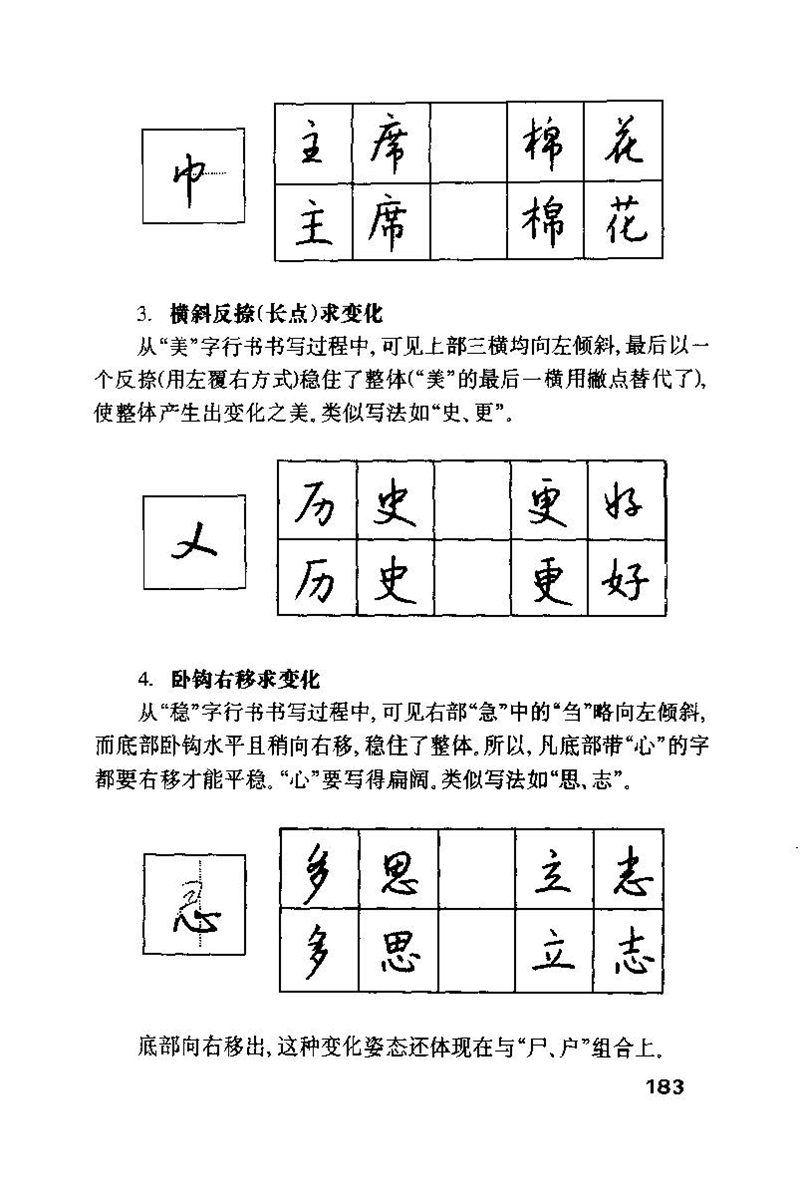钱沛云 硬笔书法技巧 字帖