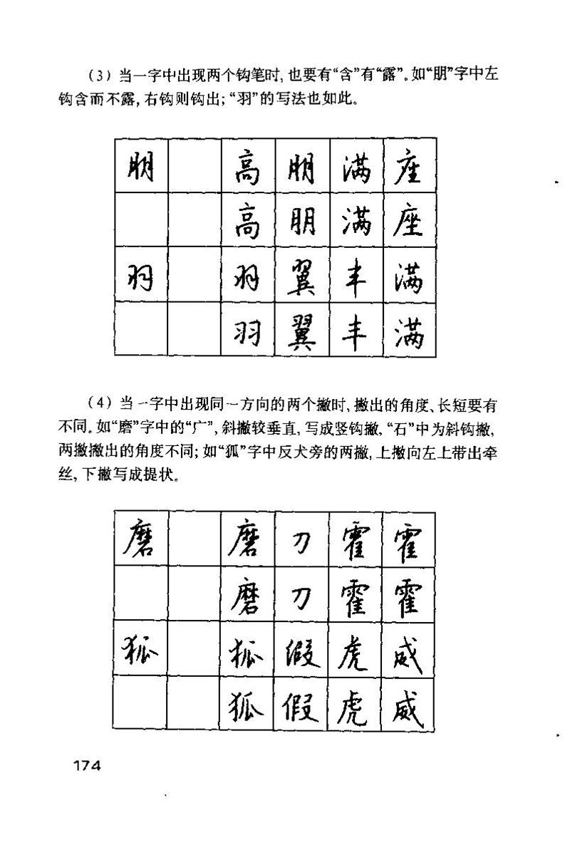 钱沛云 硬笔书法技巧 字帖