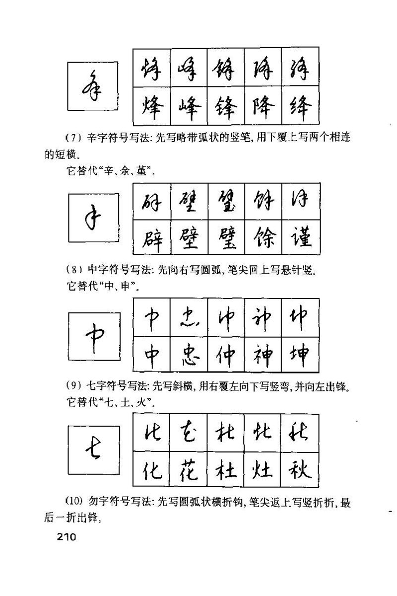 钱沛云 硬笔书法技巧 字帖