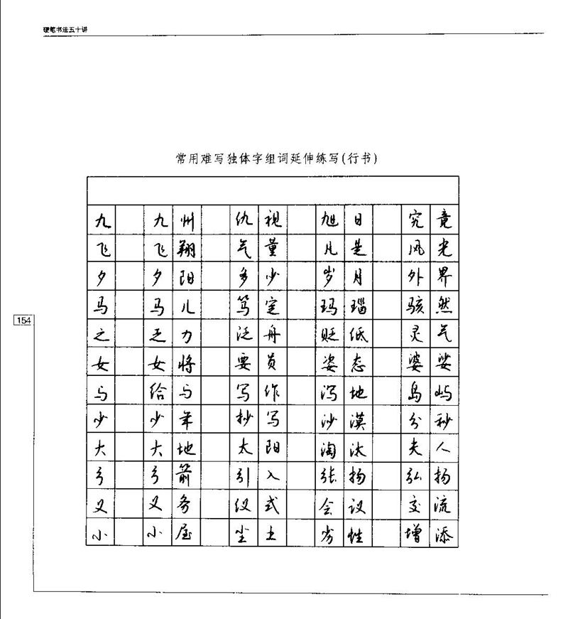 钱沛云 硬笔书法五十讲 字帖