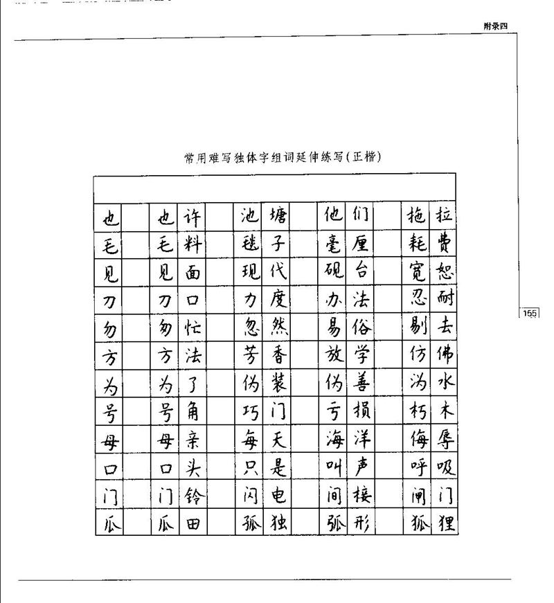 钱沛云 硬笔书法五十讲 字帖