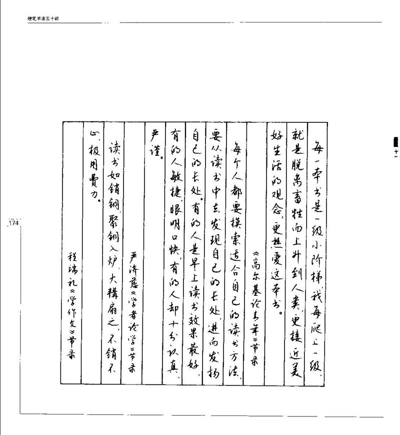 钱沛云 硬笔书法五十讲 字帖