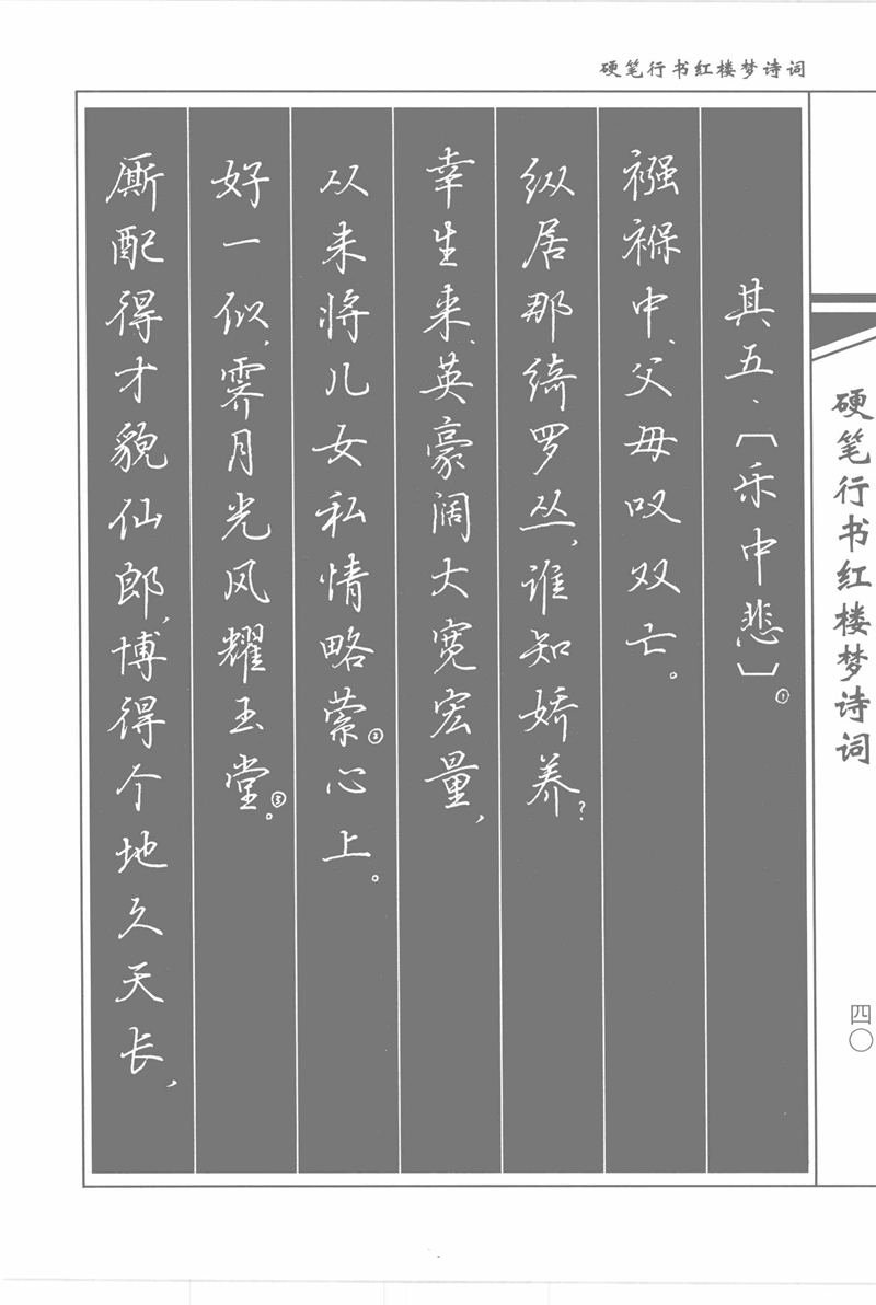 吴玉生硬笔行书红楼梦诗词