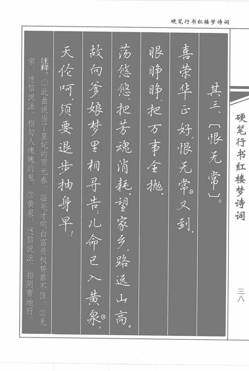 吴玉生硬笔行书红楼梦诗词
