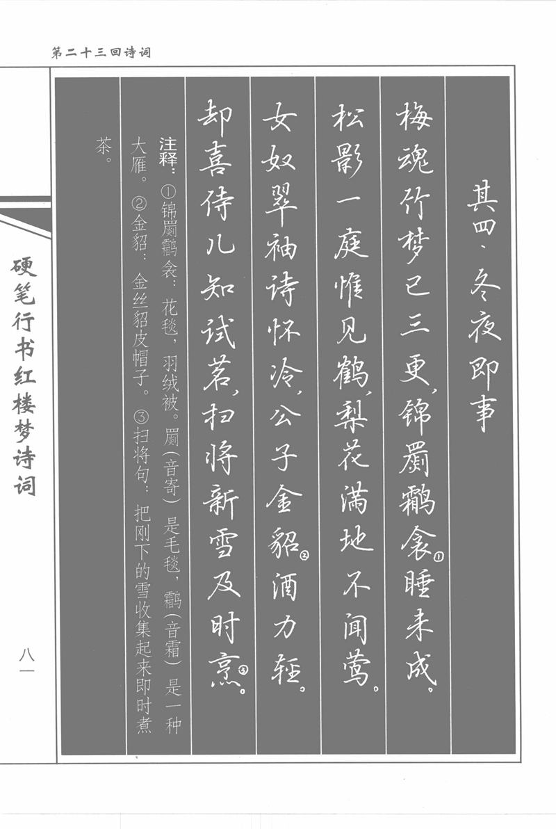 吴玉生硬笔行书红楼梦诗词