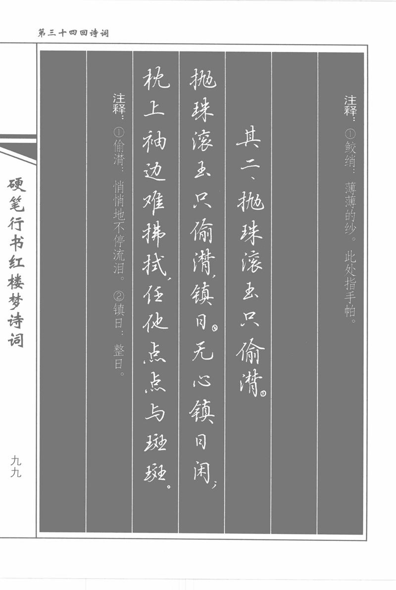 吴玉生硬笔行书红楼梦诗词