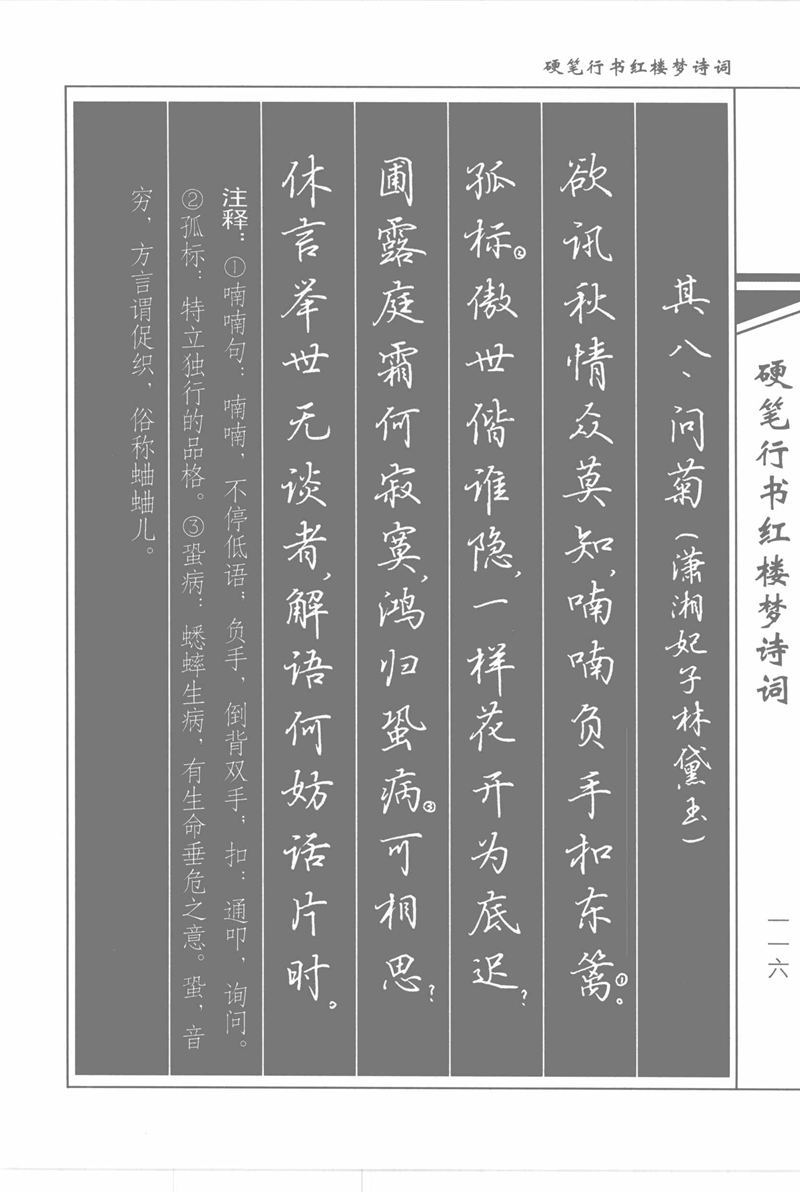 吴玉生硬笔行书红楼梦诗词