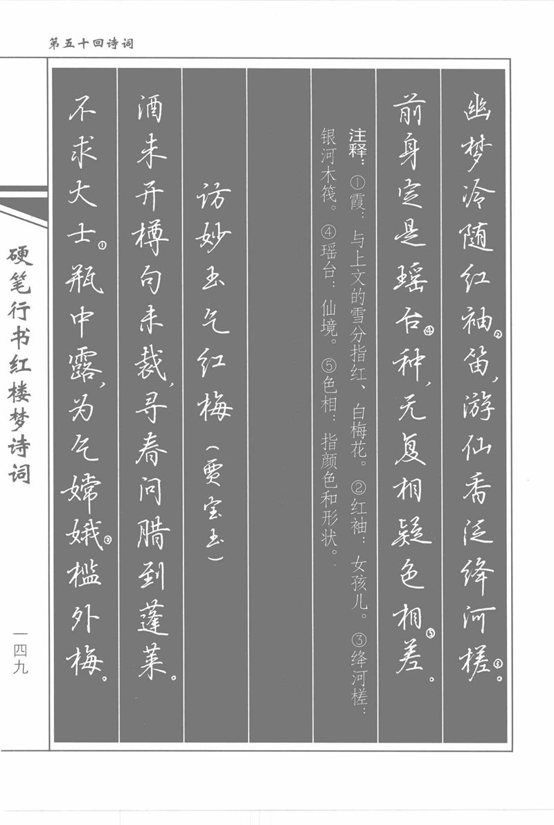 吴玉生硬笔行书红楼梦诗词