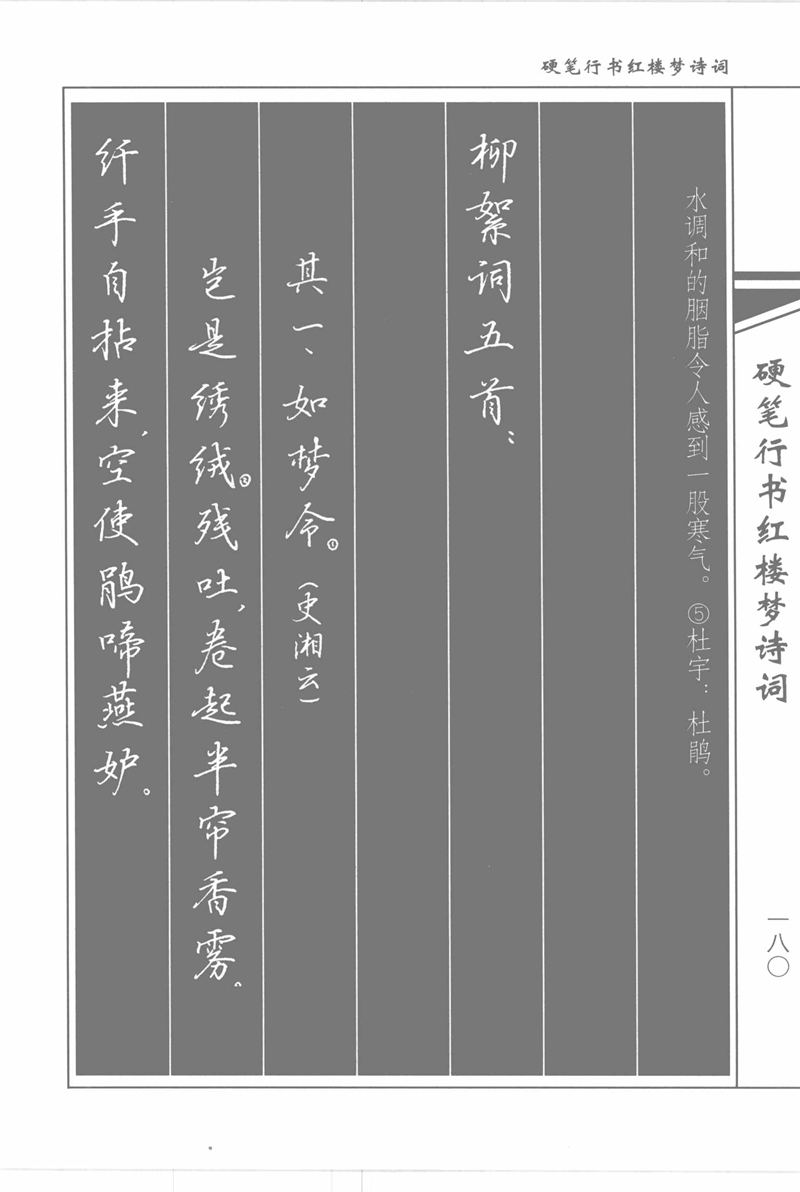 吴玉生硬笔行书红楼梦诗词