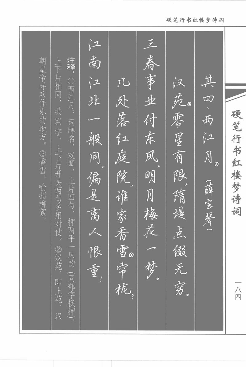吴玉生硬笔行书红楼梦诗词