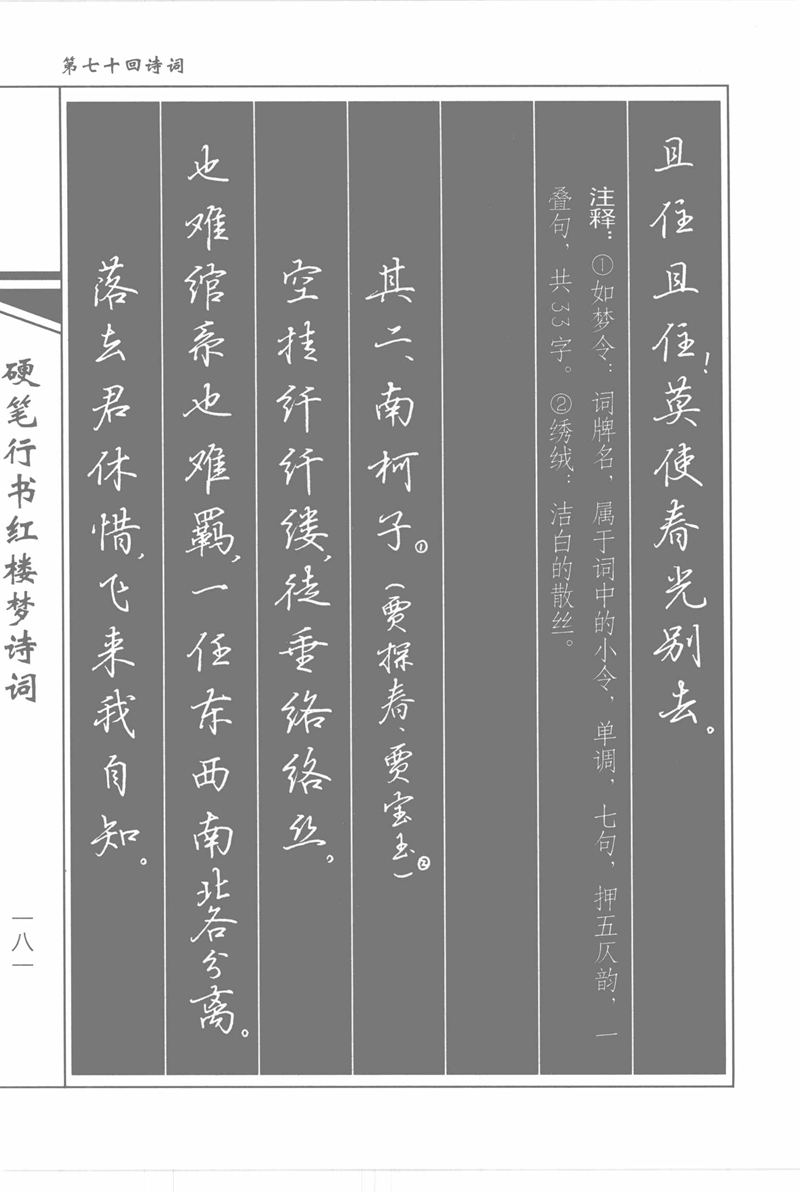 吴玉生硬笔行书红楼梦诗词