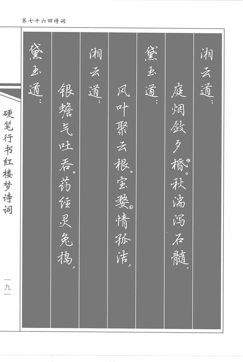 吴玉生硬笔行书红楼梦诗词