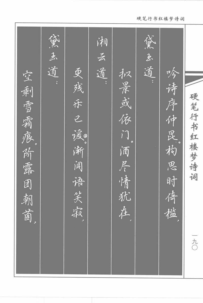 吴玉生硬笔行书红楼梦诗词