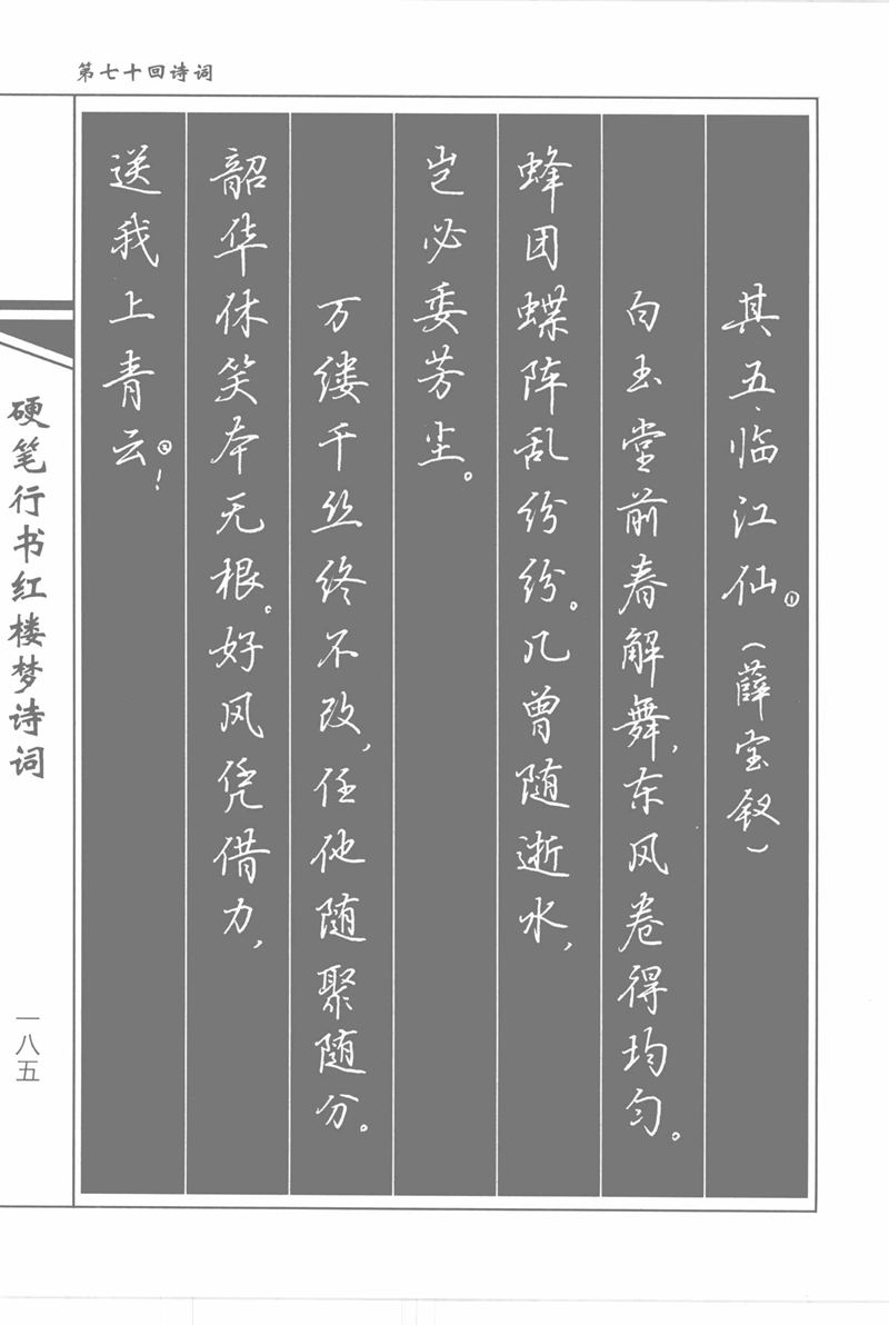 吴玉生硬笔行书红楼梦诗词