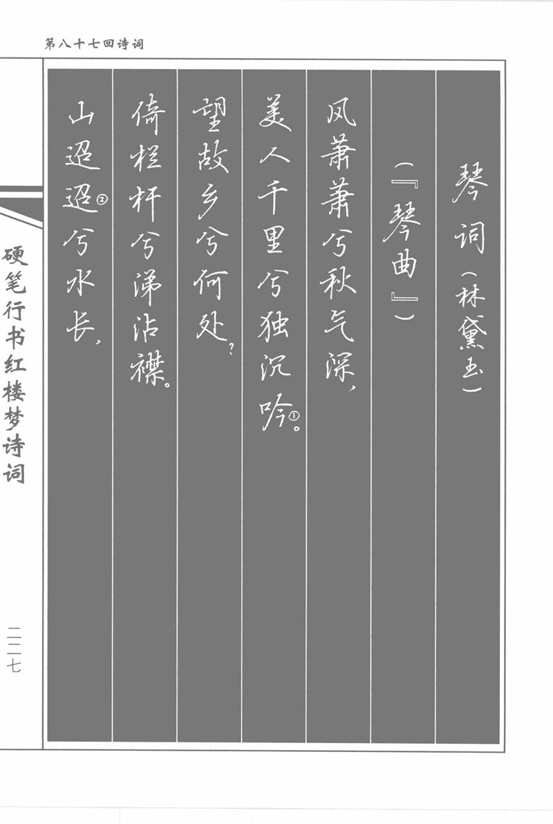 吴玉生硬笔行书红楼梦诗词