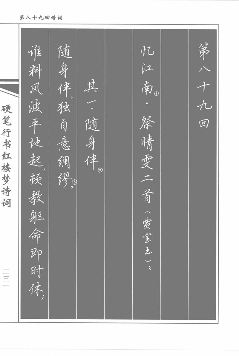 吴玉生硬笔行书红楼梦诗词