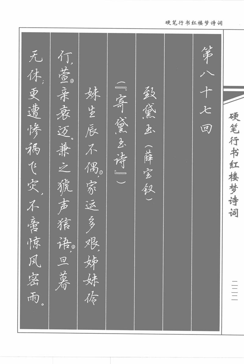 吴玉生硬笔行书红楼梦诗词