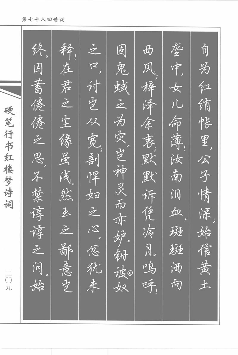 吴玉生硬笔行书红楼梦诗词