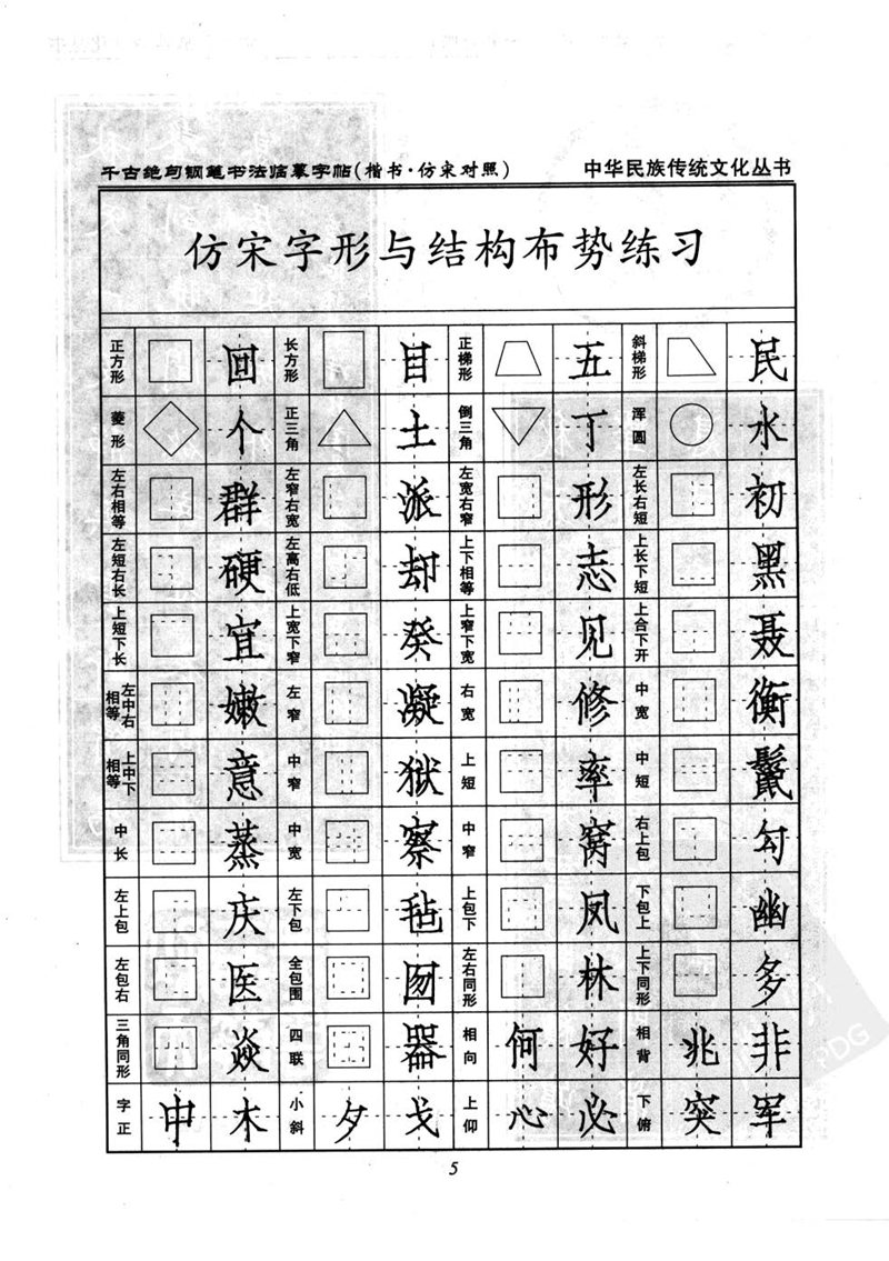 卢中南千古绝句楷书仿宋对照字帖