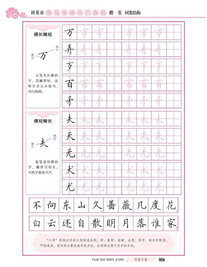 田英章硬笔书法入门教程 楷书间架结构