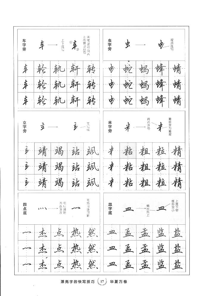 田英章漂亮字的快写技巧字帖