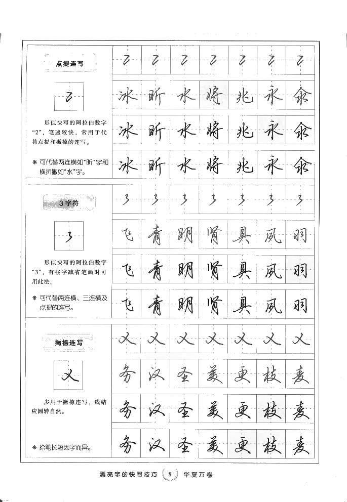 田英章漂亮字的快写技巧字帖