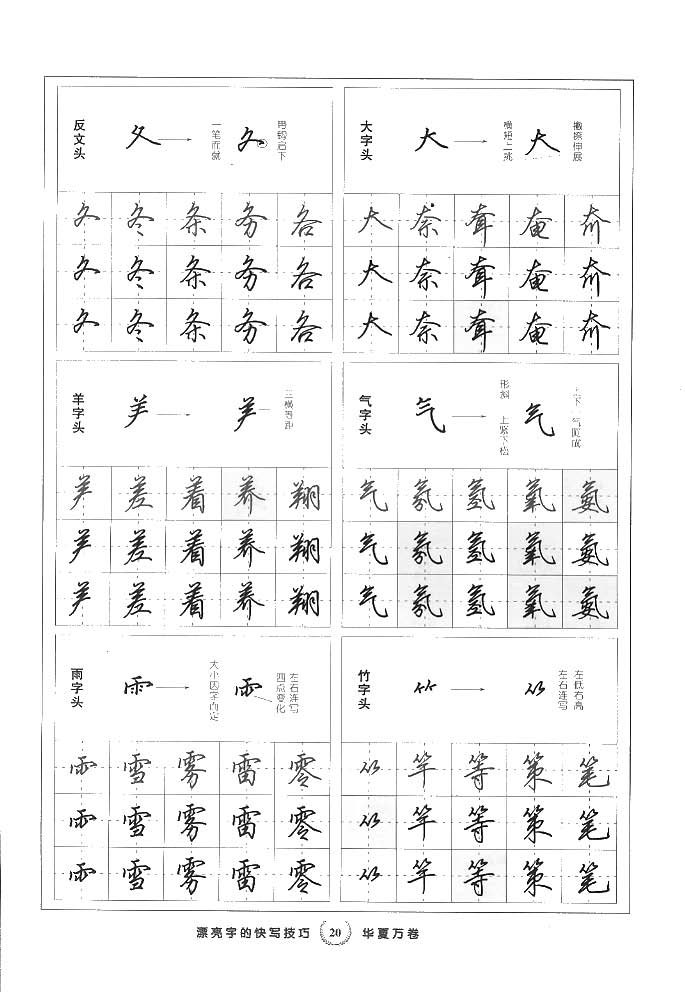 田英章漂亮字的快写技巧字帖