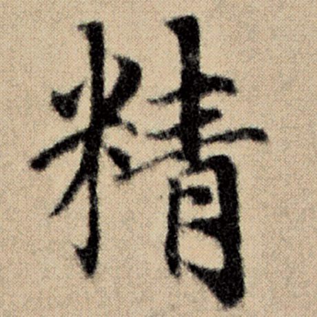 字：精 书法家：赵孟頫 作品：《洛神赋并序》