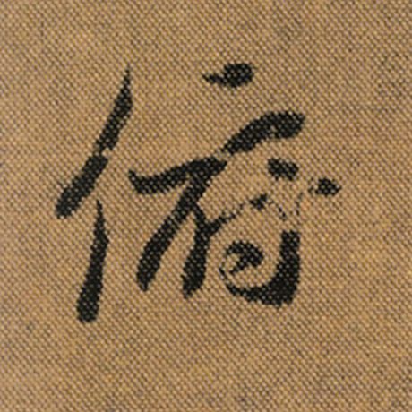 字：俯 书法家：王羲之 作品：《兰亭序》褚遂良临